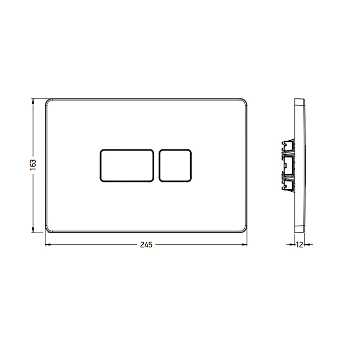 ArtCeram A16 Кнопка смыва для унитаза, пластик, цвет: matt black 704.000.17