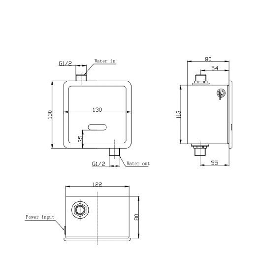 ArtCeram Atelier Кнопка смыва для писсуара сенсорная, латунь, цвет: chrome 801.000.71