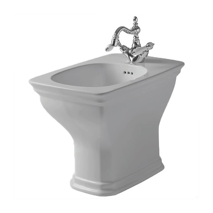 ArtCeram Civitas Биде напольное 36x54 см, 1 отв, с переливом, с креплениями, цвет: grigio acquarello CIB002 34 00