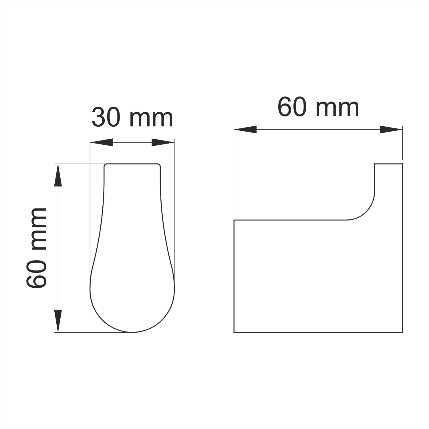 Wasserkraft Elbe Крючок настенный, цвет: черный матовый K-7223