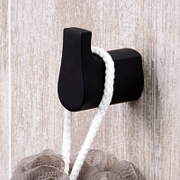 Wasserkraft Elbe Крючок настенный, цвет: черный матовый K-7223