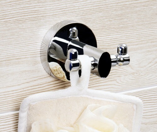 Wasserkraft Rhein Крючок двойной подвесной, цвет: хром K-6223D