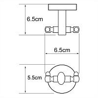 Wasserkraft Rhein Крючок двойной подвесной, цвет: хром K-6223D