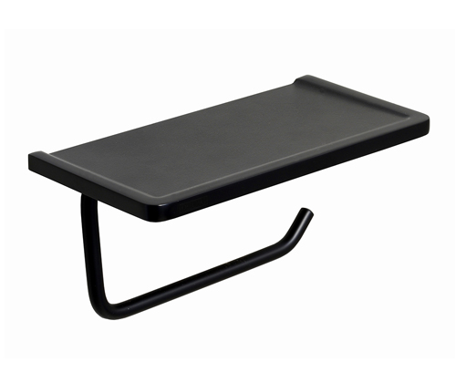 Wasserkraft Держатель туалетной бумаги с полочкой для телефона, цвет: черный матовый K-1525