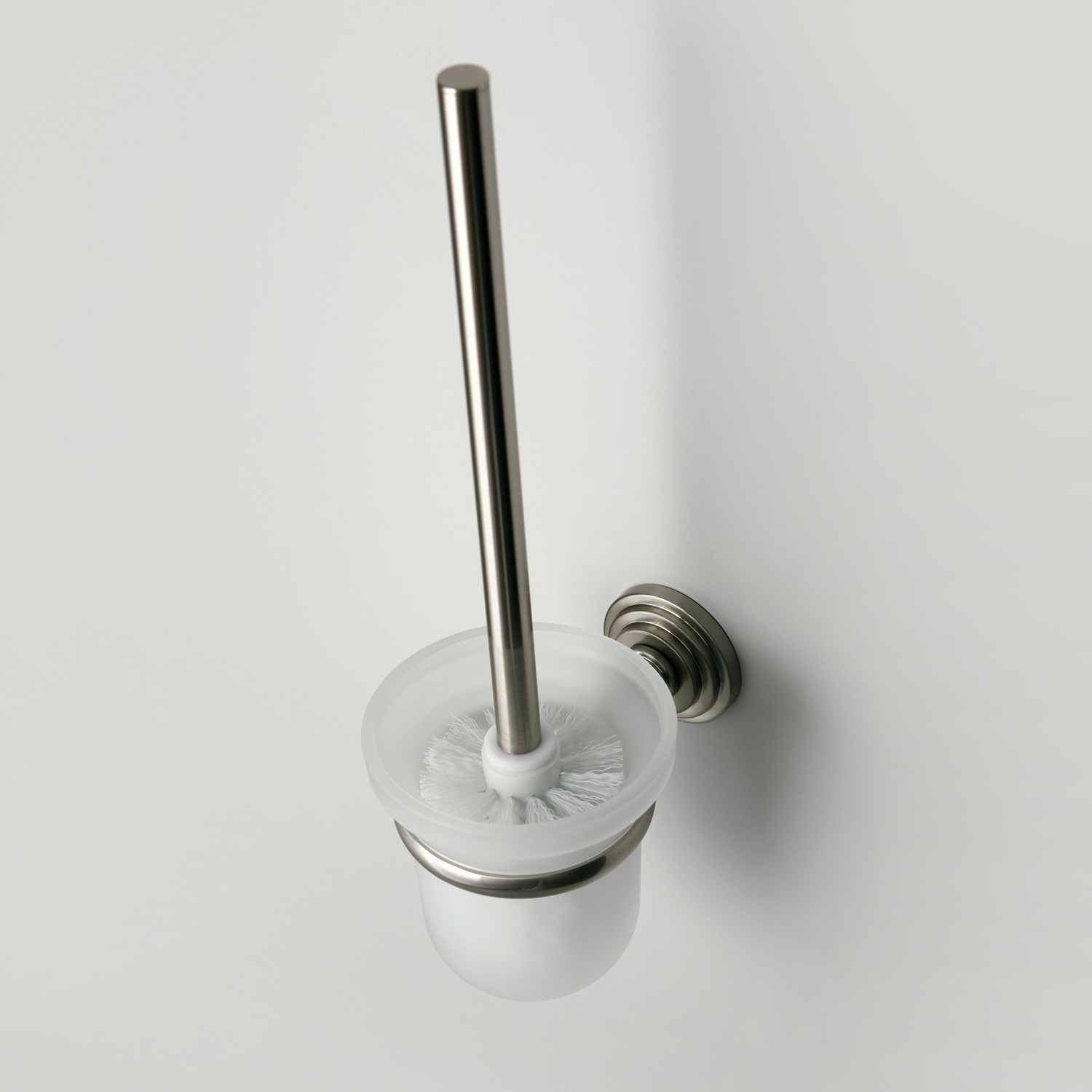 Wasserkraft Ammer Ершик для унитаза подвесной со стеклянной колбой, цвет: никель K-7027