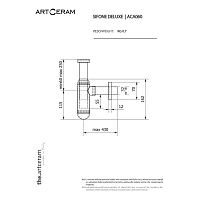 ArtCeram Сифон для раковины латунный, цвет: matt white ACA060 05