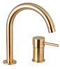 Remer X Style Смеситель для раковины, без д/к, высота излива 14 см, цвет: oro spazzolato X57BG