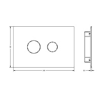 ArtCeram Inox Кнопка смыва для унитаза, пластик, цвет: steel 714.000.BS