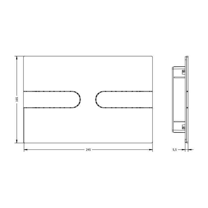 ArtCeram Inox Кнопка смыва для унитаза, пластик, цвет: steel 713.000.BS