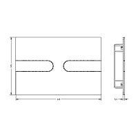 ArtCeram Inox Кнопка смыва для унитаза, пластик, цвет: steel 713.000.BS