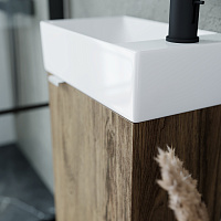 Sancos Mini Тумба для раковины подвесная 35,5x20,5x50h см, цвет: дуб чарльстон MN35ECHR