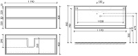 Sancos Libra Тумба для раковины подвесная 119x45x50h см, цвет: дуб чарльстон LB120-1ECH