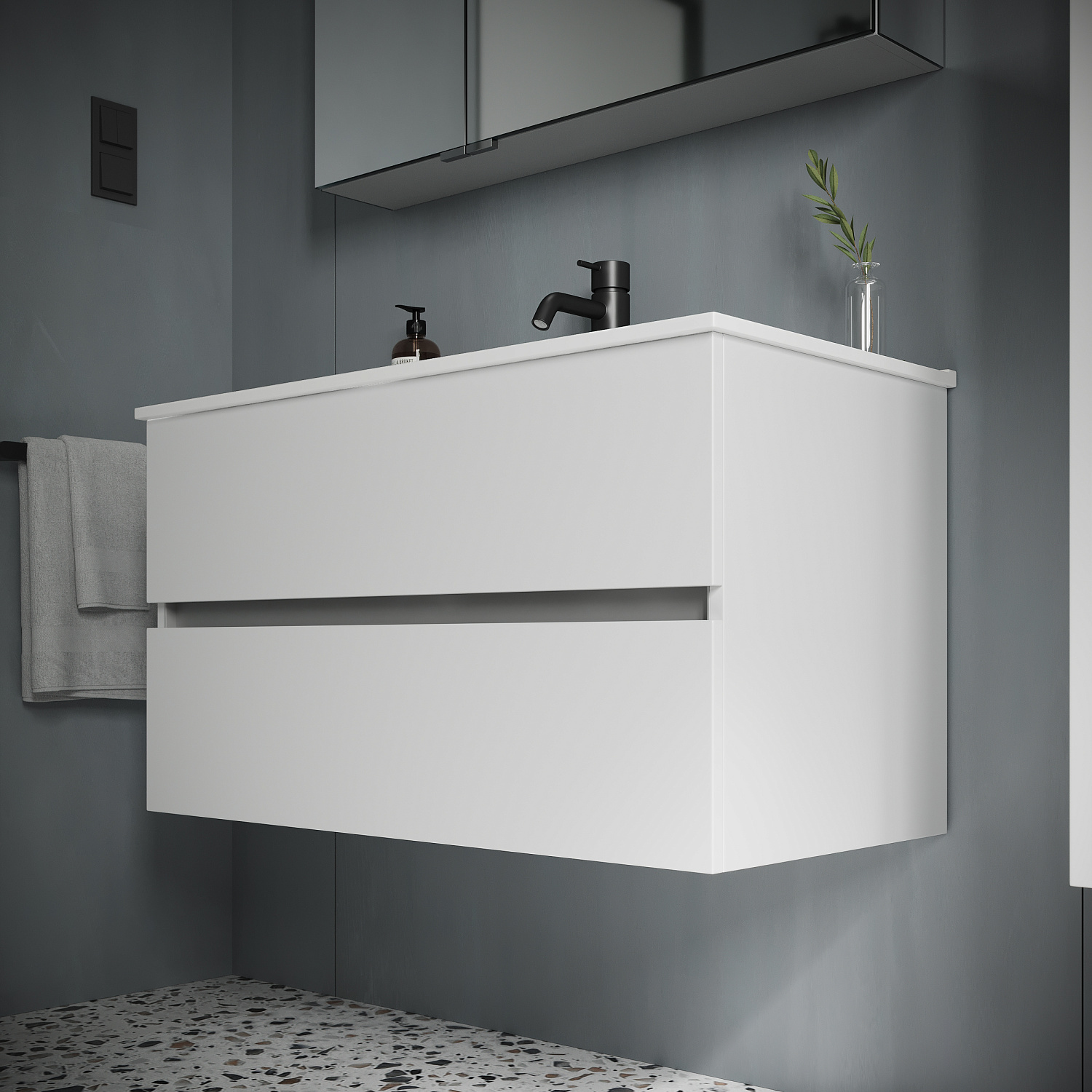 Sancos Urban Тумба для раковины подвесная 79x45x55h см, цвет: белый UR80W