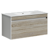 Sancos Smart Тумба для раковины подвесная 99x45x50h см, цвет: дуб бардолино/белый SM100E