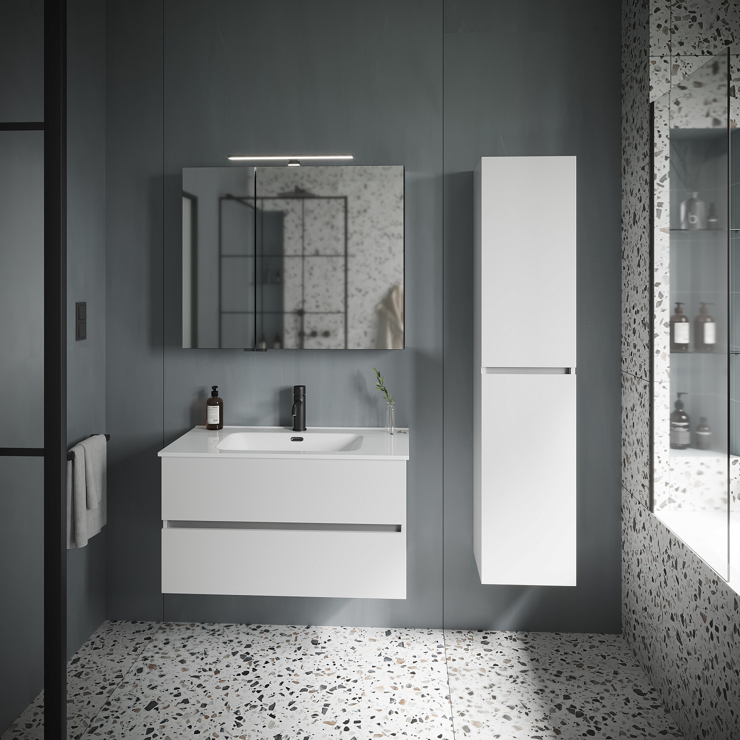 Sancos Urban Тумба для раковины подвесная 89x45x55h см, цвет: белый UR90W