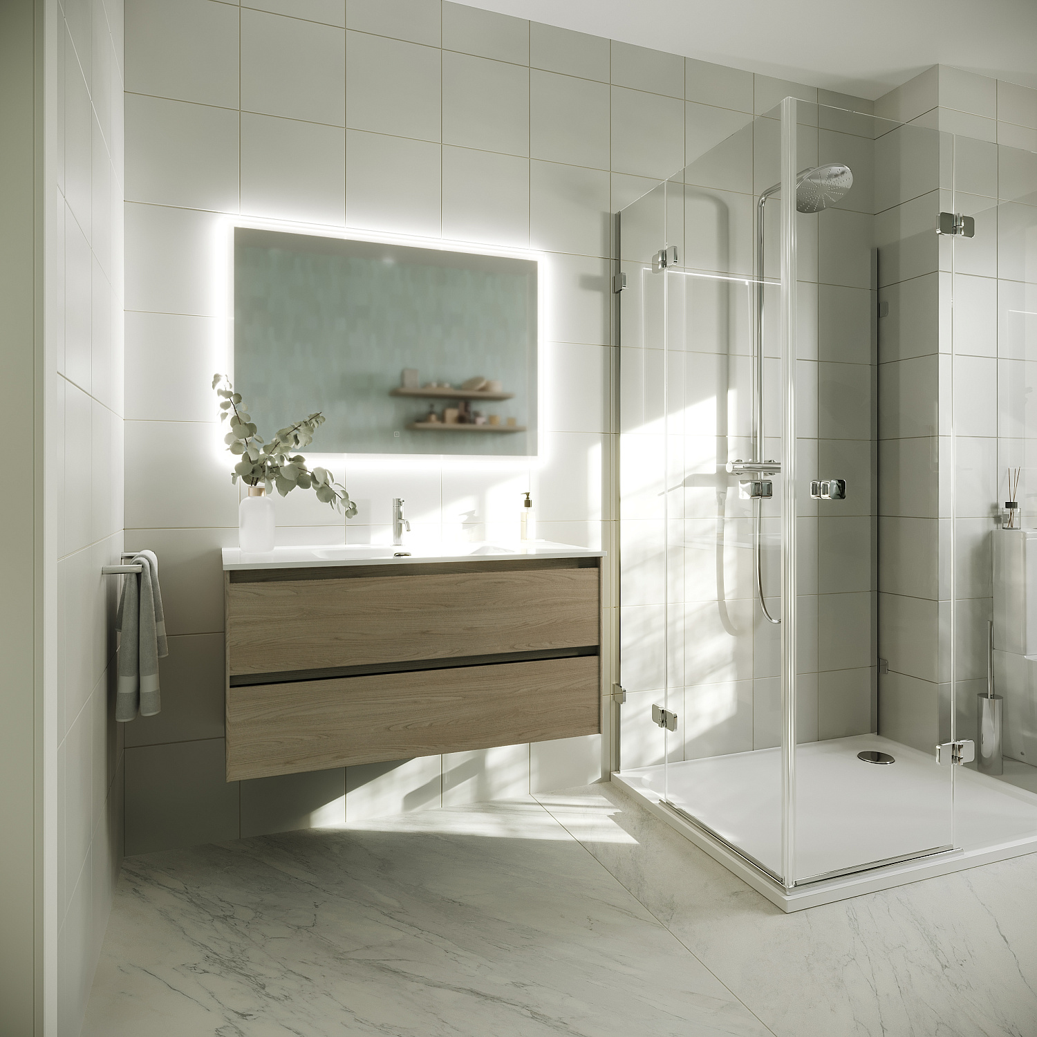 Sancos Cento Тумба для раковины подвесная 99x45x50h см, цвет: карпатская ель CN100KE