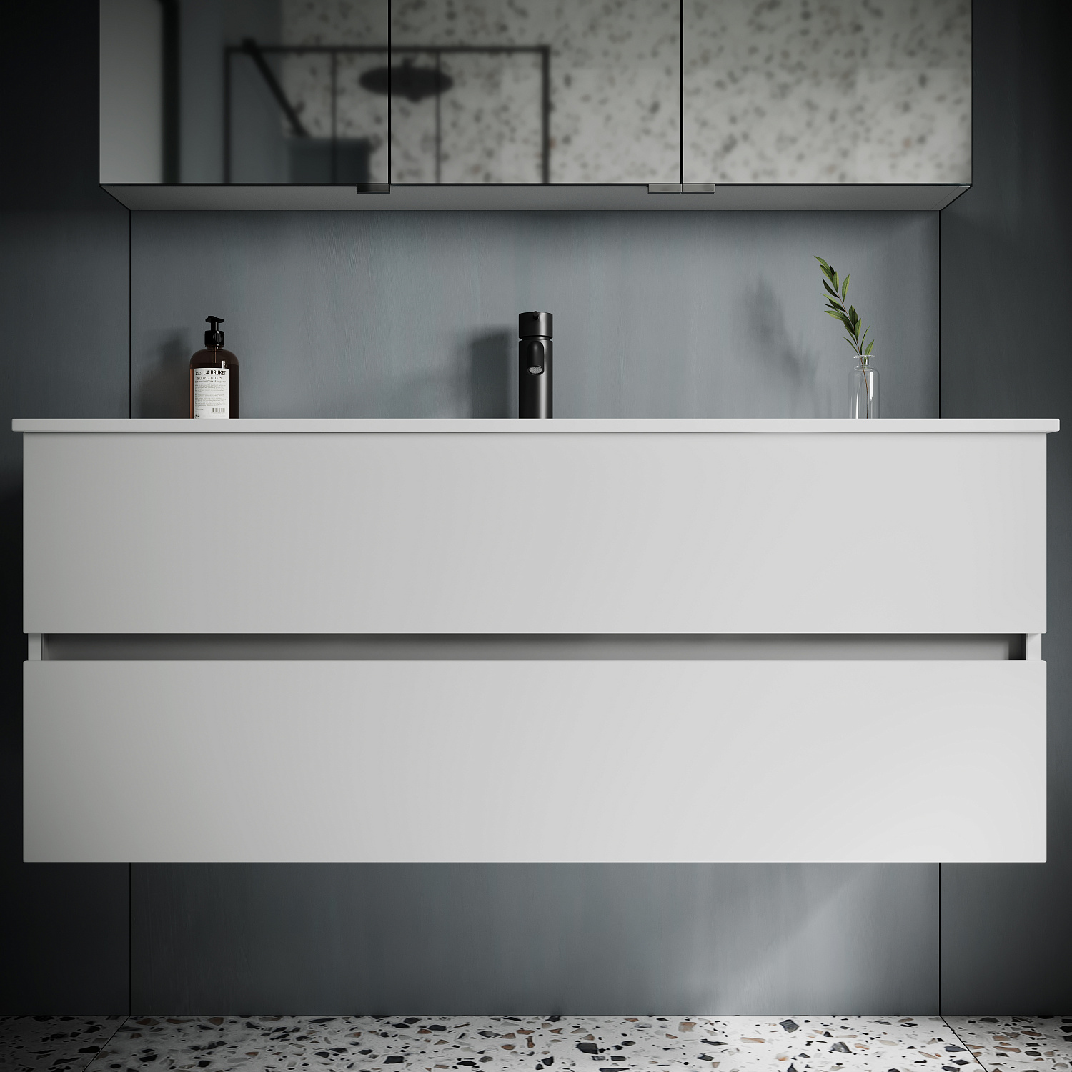 Sancos Urban Тумба для раковины подвесная 119x45x55h см, цвет: белый UR120-1W