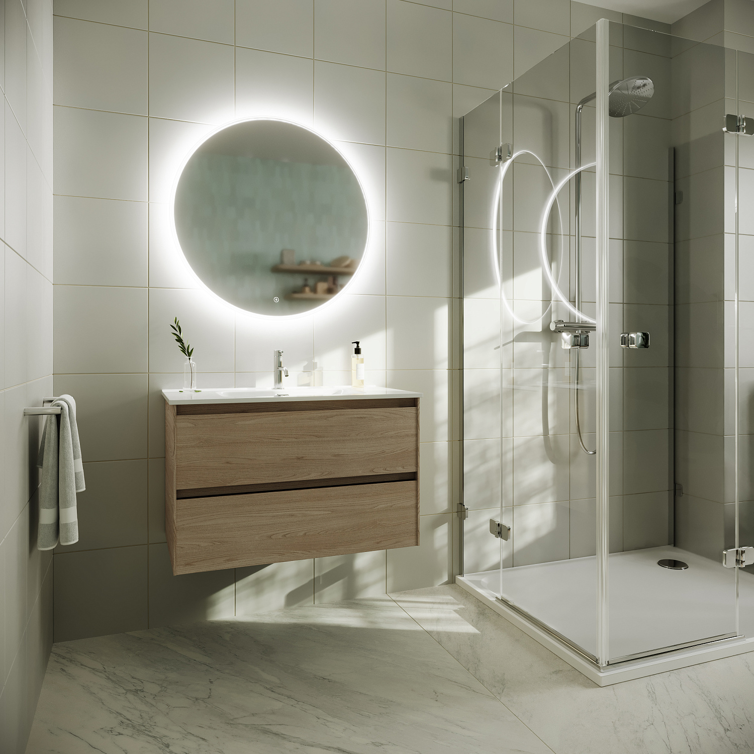 Sancos Cento Тумба для раковины подвесная 79x45x50h см, цвет: карпатская ель CN80KE