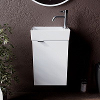 Sancos Mini Тумба для раковины подвесная 35,5x20,5x50h см, цвет: белый глянец MN35WR