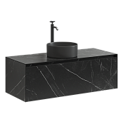 Sancos Stone Тумба для раковины подвесная 120x49,5x40h см, цвет: nero marquina ST120NM