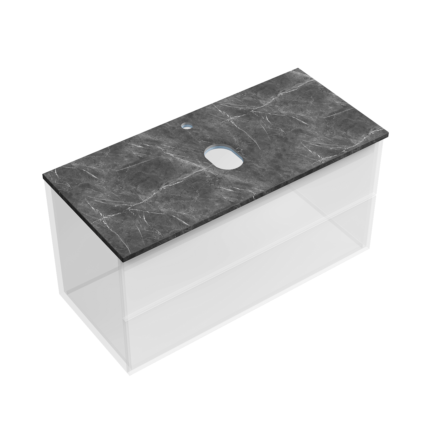 Sancos Столешница 100x46x2,1h см, цвет: black sky TT100A1X