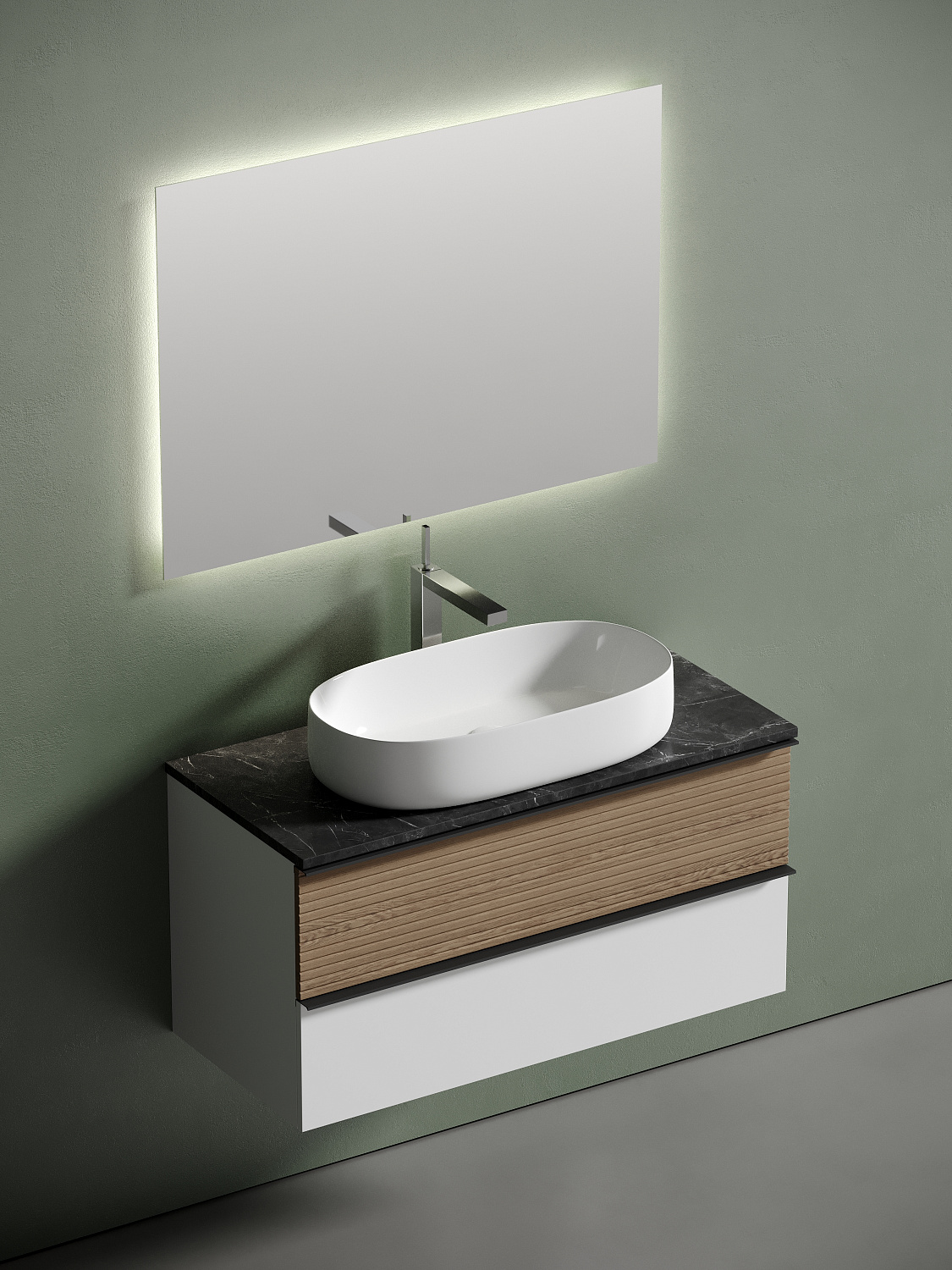 Sancos Столешница 100x46x2,1h см, цвет: black sky TT100A1X