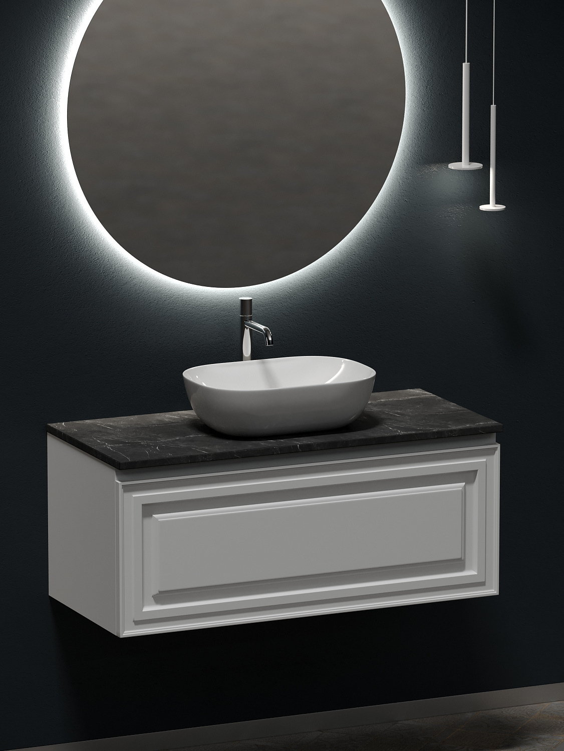 Sancos Столешница 100x46x2,1h см, цвет: black sky TT100A1X