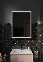 Sancos Cube Зеркальный шкаф 60x14x80h см, цвет: белый CU600