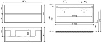 Sancos Urban Тумба для раковины подвесная 119x45x55h см, цвет: белый UR120-2W