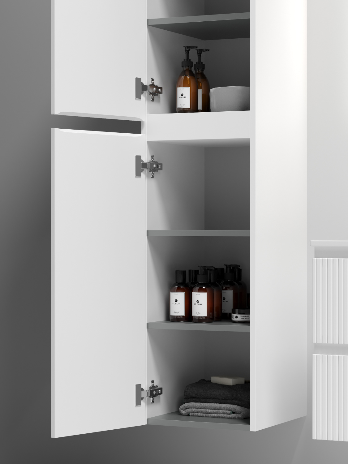 Sancos Snob T Шкаф-пенал подвесной 35x35x165h см, цвет: bianco PSNT35W