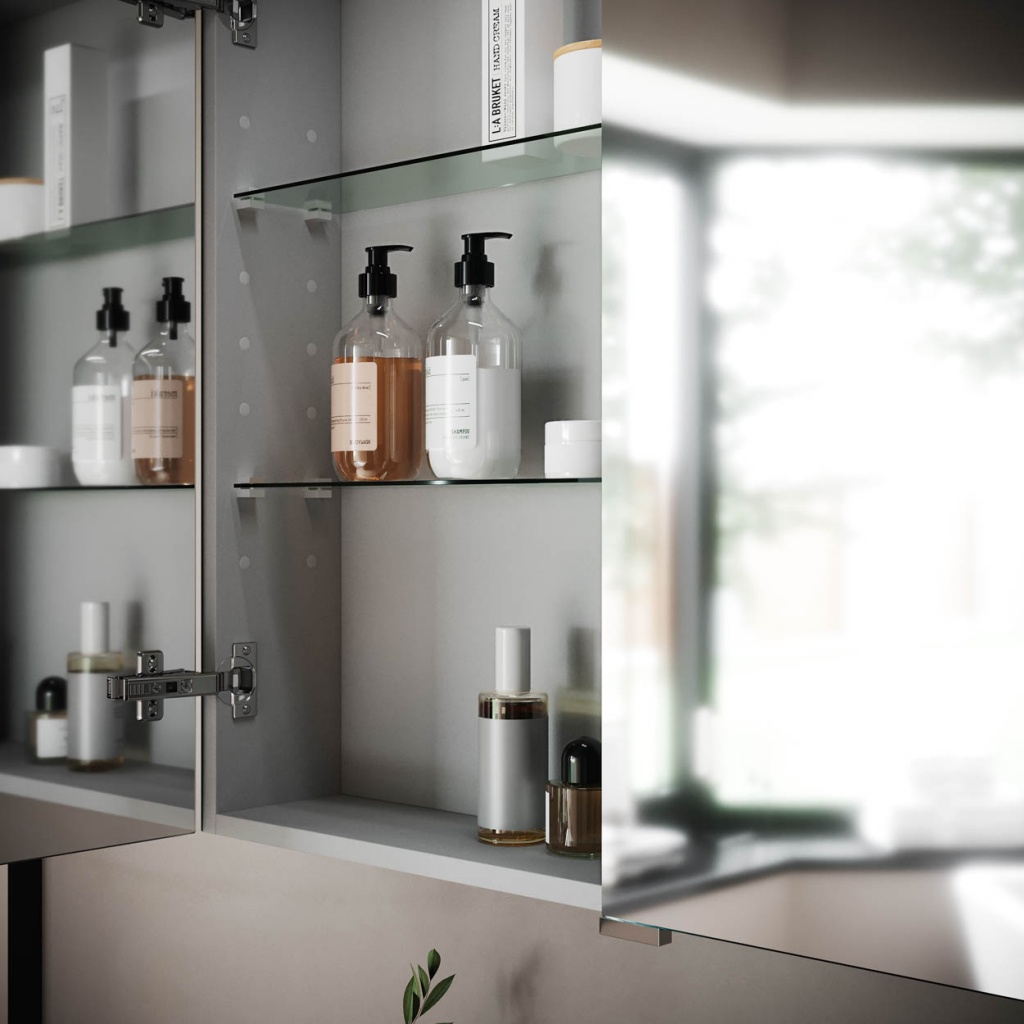 Sancos Hilton Зеркальный шкаф с подсветкой 100x14,8x74h см, цвет: белый Z1000