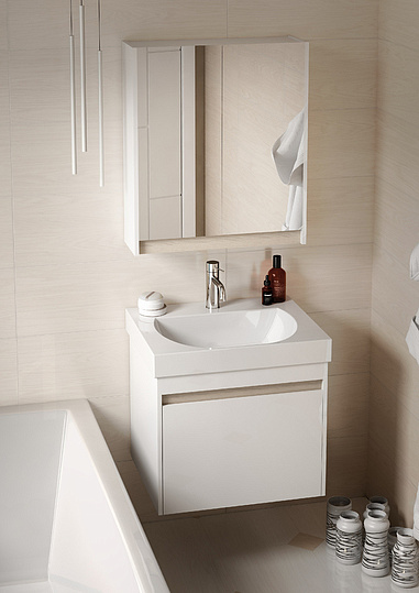 Kerama Marazzi Buongiorno Раковина подвесная 60х48х20h см с 1 отверстием, цвет: белый BG.wb.60