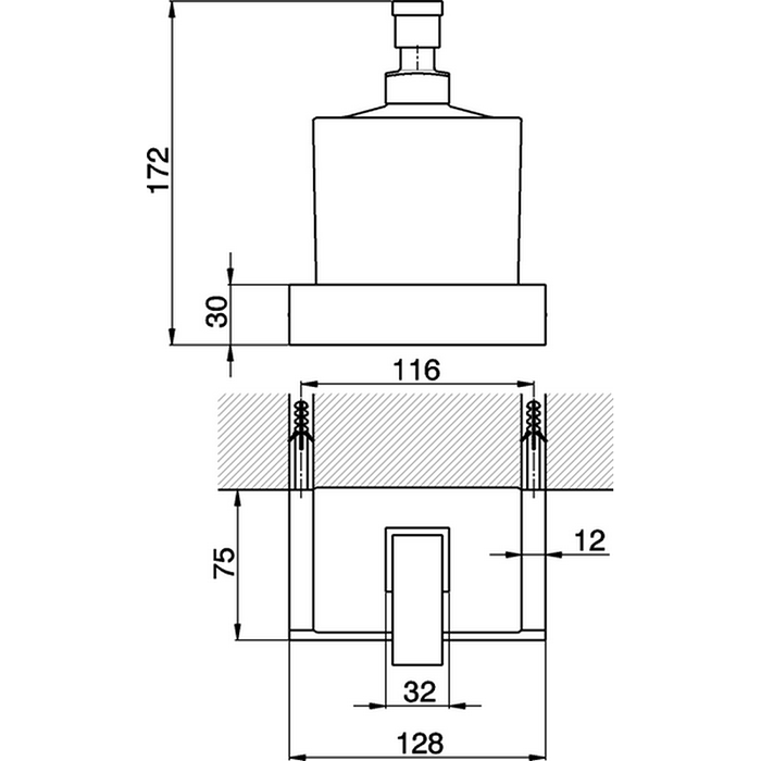 Cisal Quad Дозатор подвесной, цвет: Chrome QU09062021