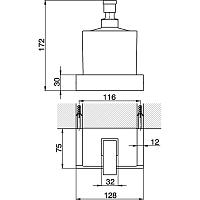 Cisal Quad Дозатор подвесной, цвет: Chrome QU09062021