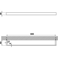 Cisal Quad Полотенцедержатель 60 см, цвет: Chrome QU09010221