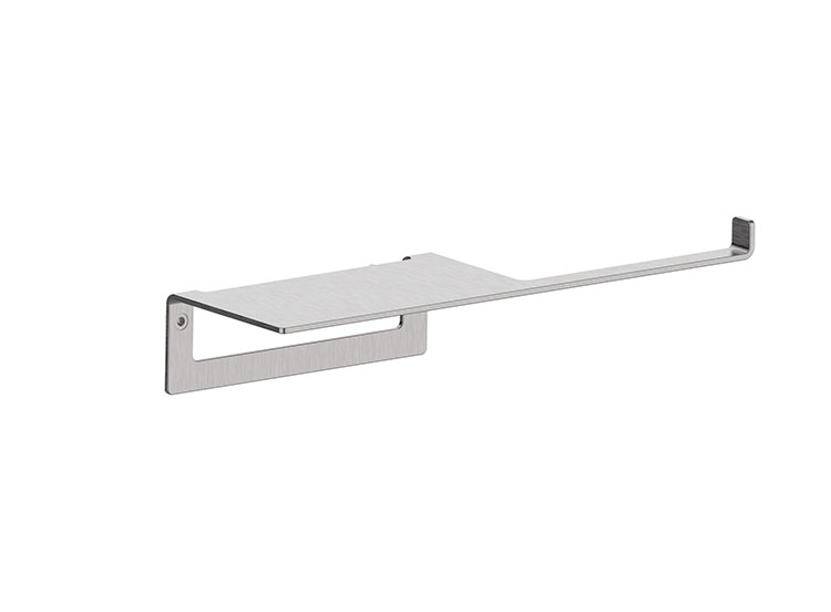 Almar Accessories Держатель туалетной бумаги с полкой, цвет: brushed stainless steel E317000.316