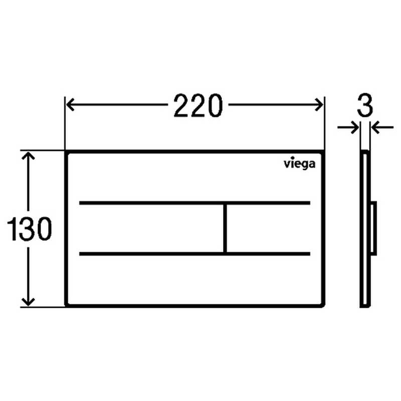 Viega Prevista Visign for More 201 Панель смыва 22x0,3x13h см, цвет: нержавеющая сталь 773526