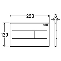 Viega Prevista Visign for More 201 Панель смыва 22x0,3x13h см, цвет: нержавеющая сталь 773526