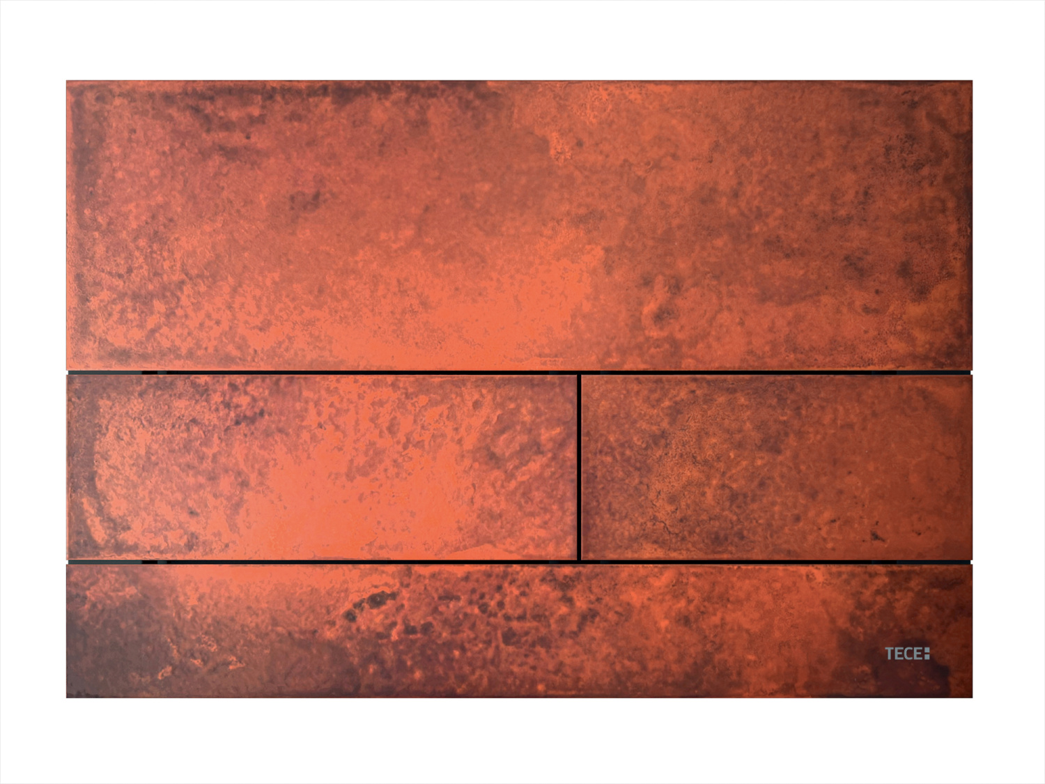 Tece Square II Кнопка смыва для унитаза, металл, цвет: ржавая сталь 9240845