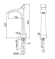 Treemme Hedo Смеситель для раковины высокий, цвет: хром 0918CC