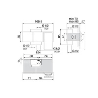 Treemme 5MM Смеситель для душа/ванны настенный встраиваемый, цвет: нержавеющая сталь 28085MIS