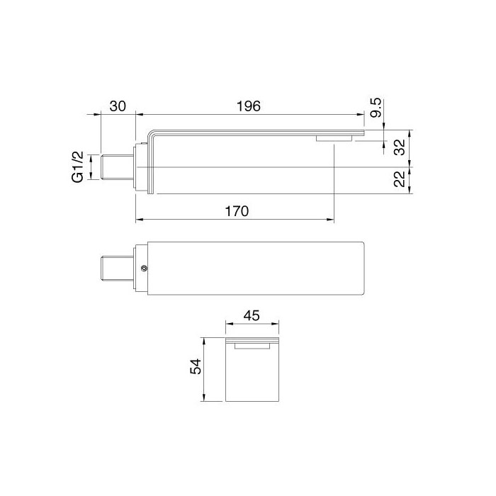 Treemme 5MM Излив настенный для ванны, цвет: нержавеющая сталь 2863HFIS