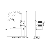 Treemme 22MM Смеситель для раковины, цвет: нержавеющая сталь 3053IS