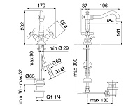 Treemme Romantica Смеситель для раковины, ручки PV, цвет: хром/керамика 3618CCPV