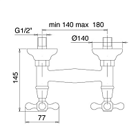Treemme Romantica Смеситель для душа настенный, ручки PV, цвет: хром/керамика 3656CCPV