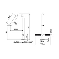 Treemme 22MM Смеситель для кухни, цвет: нержавеющая сталь 6031IS