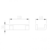 Abber Westen Крючок двойной, цвет: хром AA1750