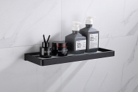 Abber Westen Полка стеклянная 40x14 см, цвет: черный матовый AA1759B