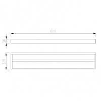 Abber Westen Полотенцедержатель двойной 60 см, цвет: черный матовый AA1756B