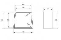 Abber Stein Стульчик для ванной 48x22x42h см, цвет: белый матовый AS1638